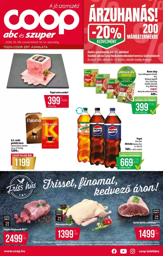 Coop katalógus, Füzesgyarmat | Coop akciós | 2026-10-08T00:00:00.000Z - 2026-10-14T00:00:00.000Z