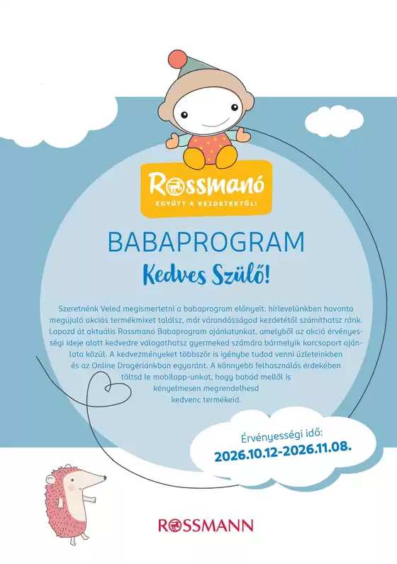 Rossmann katalógus | A legjobb ajánlataink Önnek | 2026-10-12T00:00:00.000Z - 2026-11-08T00:00:00.000Z