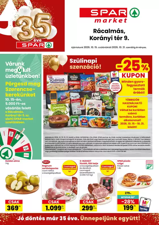 Spar katalógus | SPAR market Rácalmás | 2026-10-15T00:00:00.000Z - 2026-10-21T00:00:00.000Z