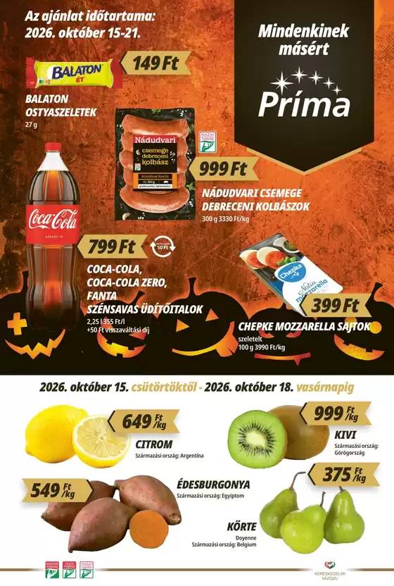Príma katalógus, Szigetszentmiklós | Príma Október 15-21. | 2026-10-15T00:00:00.000Z - 2026-10-21T00:00:00.000Z
