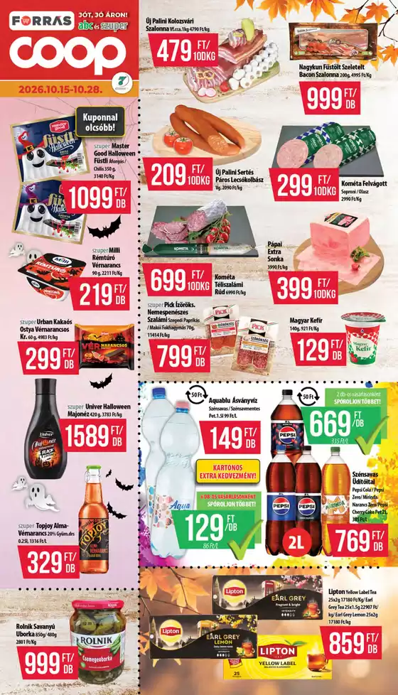 Coop katalógus | Coop regionális szórólap október 3-4. hét - Hétforrás | 2026-10-15T00:00:00.000Z - 2026-10-28T00:00:00.000Z
