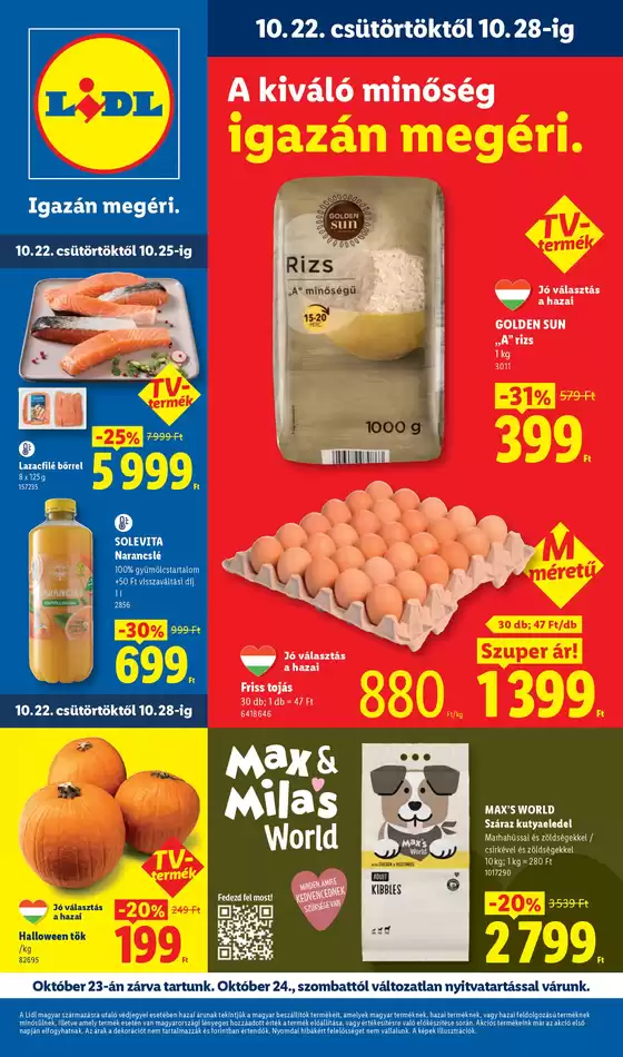 Lidl katalógus | Akciós újság 43. hét | 2026-10-22T00:00:00.000Z - 2026-10-28T00:00:00.000Z