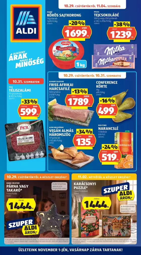Aldi katalógus, Budaörs | Aldi újság érvényessége 2026.11.04-ig | 2026-10-24T00:00:00.000Z - 2026-10-31T00:00:00.000Z