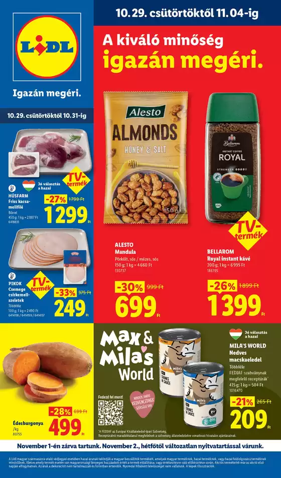 Lidl katalógus, Budaörs | Akciós újság 44. hét | 2026-10-29T00:00:00.000Z - 2026-11-04T00:00:00.000Z