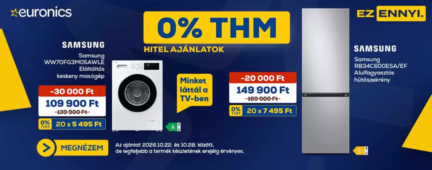 Euronics katalógus, Szentendre | Euronics akciós | 2026-10-22T00:00:00.000Z - 2026-10-28T00:00:00.000Z