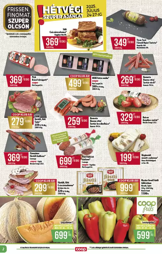 Coop regionális szórólap július 4. hét - Alföld