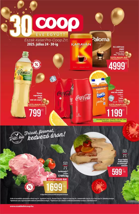 Coop regionális szórólap július 4. hét - Észak-Kelet