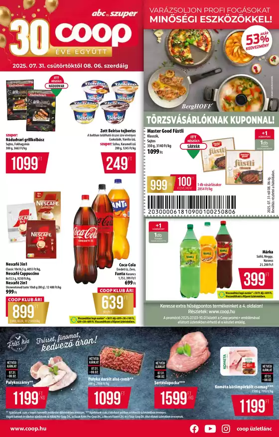Coop országos szórólap augusztus 1. hét - Abc-Szuper