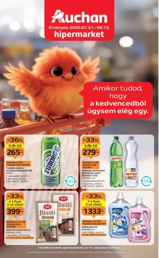 Auchan katalógus, Mohács | Vonzó különleges ajánlatok mindenki számára | 2025-07-28T00:00:00.000Z - 2025-08-13T00:00:00.000Z