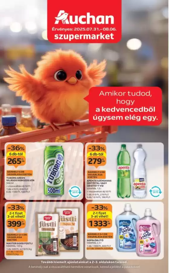Auchan katalógus, Mohács | Kedvezmények és akciók | 2025-07-28T00:00:00.000Z - 2025-08-06T00:00:00.000Z