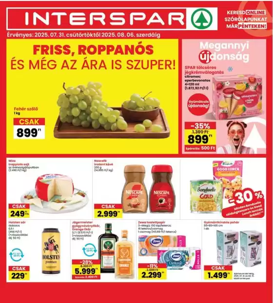 Interspar katalógus, Gyöngyös | INTERSPAR | 2025-07-31T00:00:00.000Z - 2025-08-06T00:00:00.000Z
