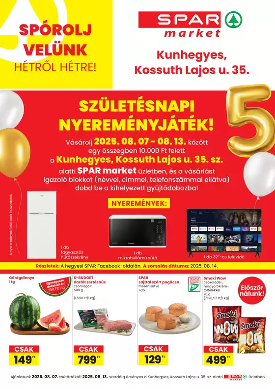Spar katalógus, Albertirsa | Exkluzív akciók | 2025-08-07T00:00:00.000Z - 2025-08-13T00:00:00.000Z