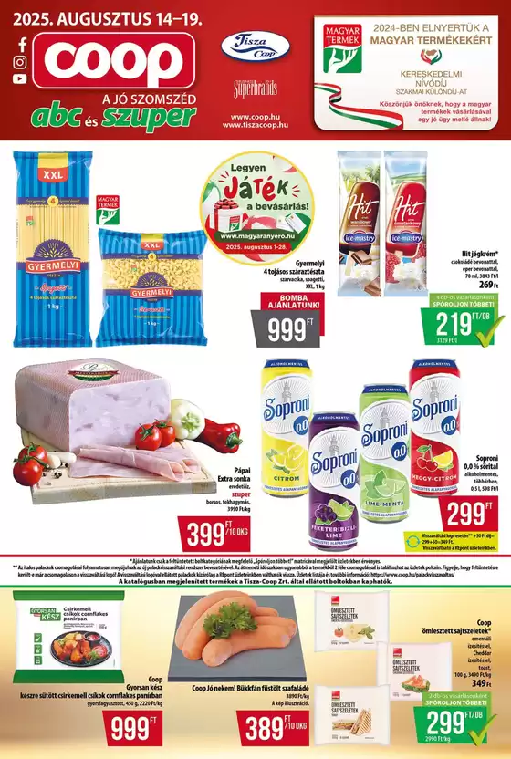 Coop katalógus | Coop akciós | 2025-08-14T00:00:00.000Z - 2025-08-19T00:00:00.000Z