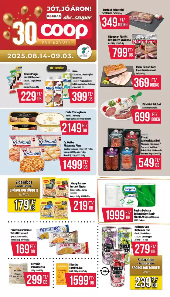 Coop katalógus, Kondoros | Nagyszerű ajánlat minden ügyfélnek | 2025-08-14T00:00:00.000Z - 2025-09-03T00:00:00.000Z