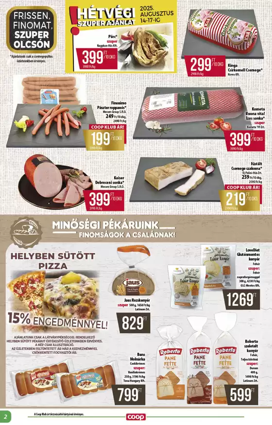 Coop regionális szórólap augusztus 3. hét - Alföld