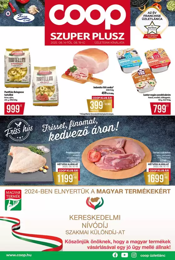 Coop katalógus | Nagyszerű ajánlat a kedvezményvadászoknak | 2025-08-14T00:00:00.000Z - 2025-08-19T00:00:00.000Z