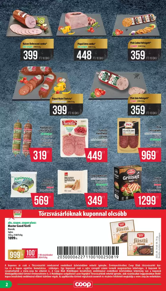 Coop regionális szórólap augusztus 3. hét - Mecsek
