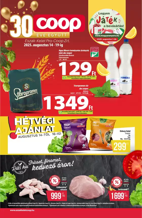 Coop katalógus, Kondoros | Coop regionális szórólap augusztus 3. hét - Észak-Kelet | 2025-08-14T00:00:00.000Z - 2025-08-19T00:00:00.000Z