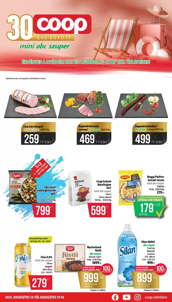 Coop katalógus | Nagyszerű kedvezmények kiválasztott termékekre | 2025-08-14T00:00:00.000Z - 2025-08-19T00:00:00.000Z