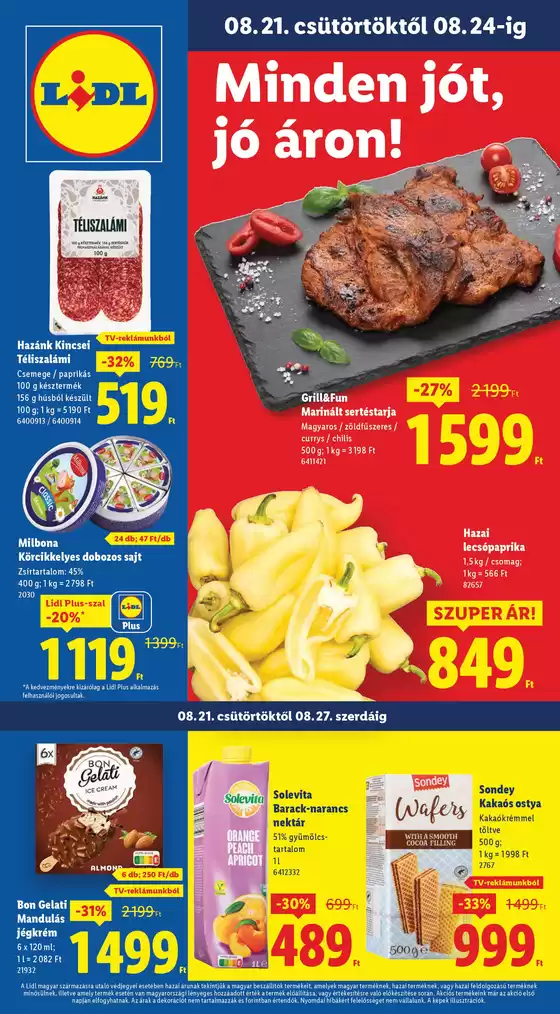 Lidl katalógus | Akciós újság – 34. hét | 2025-08-21T00:00:00.000Z - 2025-08-27T00:00:00.000Z