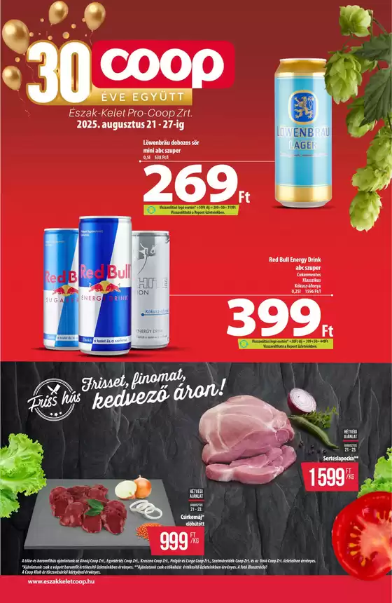 Coop katalógus | Coop regionális szórólap augusztus 4. hét - Észak-Kelet | 2025-08-21T00:00:00.000Z - 2025-08-27T00:00:00.000Z