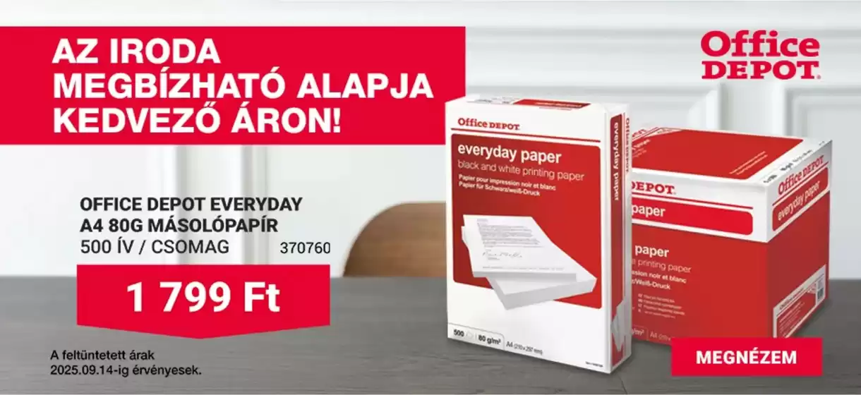 Office Depot katalógus | Exkluzív ajánlatok és akciók | 2025-08-20T00:00:00.000Z - 2025-09-14T00:00:00.000Z