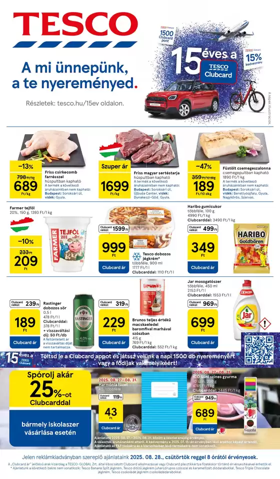 Tesco katalógus | Csúcsajánlatok minden ügyfélnek | 2025-08-28T00:00:00.000Z - 2025-09-03T00:00:00.000Z
