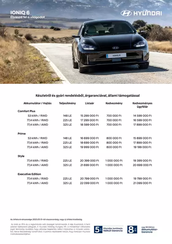 Hyundai katalógus | Hyundai IONIQ 6 akciós | 2025-08-22T00:00:00.000Z - 2026-08-22T00:00:00.000Z