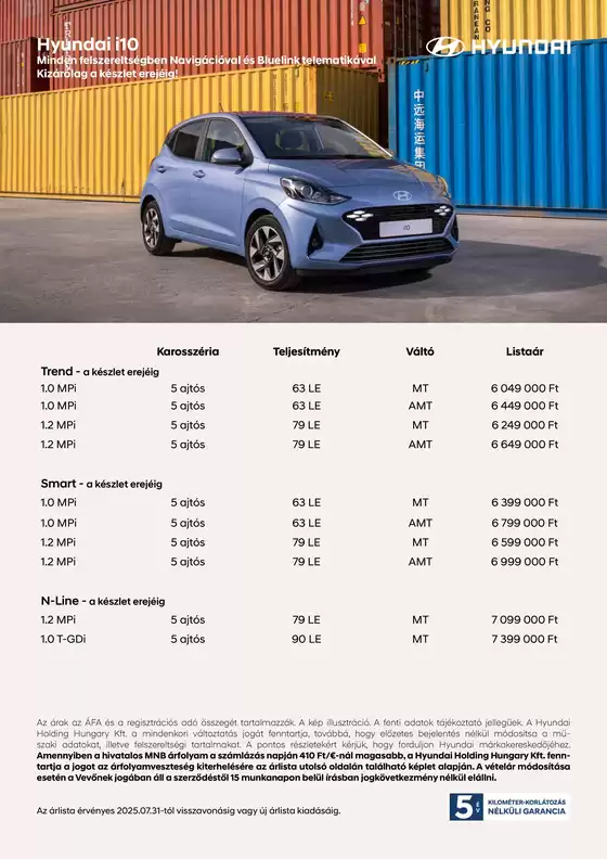 Hyundai katalógus | Hyundai i10 akciós | 2025-08-22T00:00:00.000Z - 2026-08-22T00:00:00.000Z