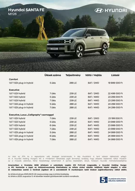 Hyundai katalógus | Takarítson meg most ajánlatainkkal | 2025-08-22T00:00:00.000Z - 2026-08-22T00:00:00.000Z