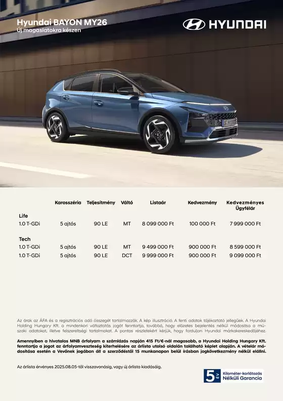 Hyundai katalógus, Keszthely | Exkluzív ajánlatok és akciók | 2025-08-22T00:00:00.000Z - 2026-08-22T00:00:00.000Z