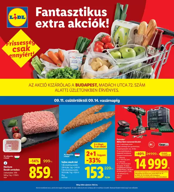 Lidl katalógus | Nagyszerű ajánlat a kedvezményvadászoknak | 2025-09-11T00:00:00.000Z - 2025-09-14T00:00:00.000Z