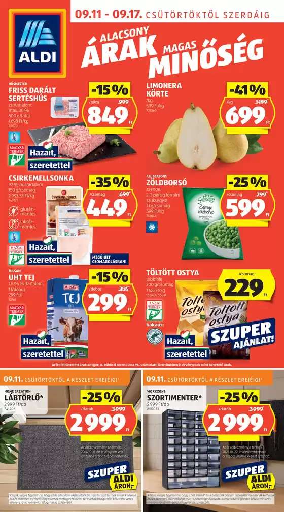 Következő heti ALDI akciós újság