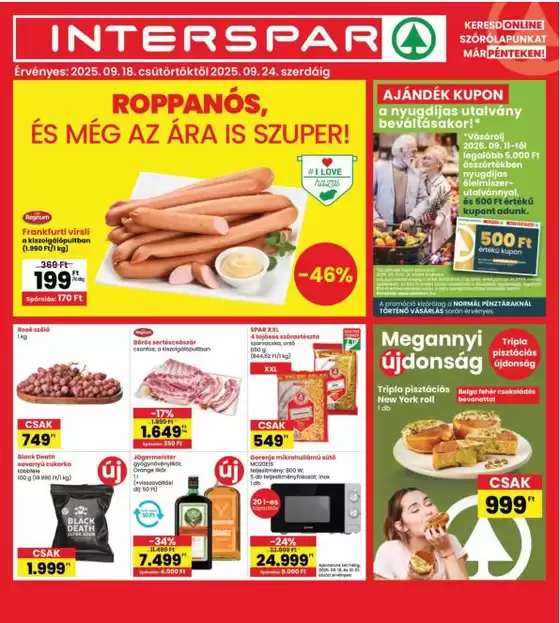Interspar katalógus, Tatabánya | Exkluzív akciók | 2025-09-18T00:00:00.000Z - 2025-09-24T00:00:00.000Z
