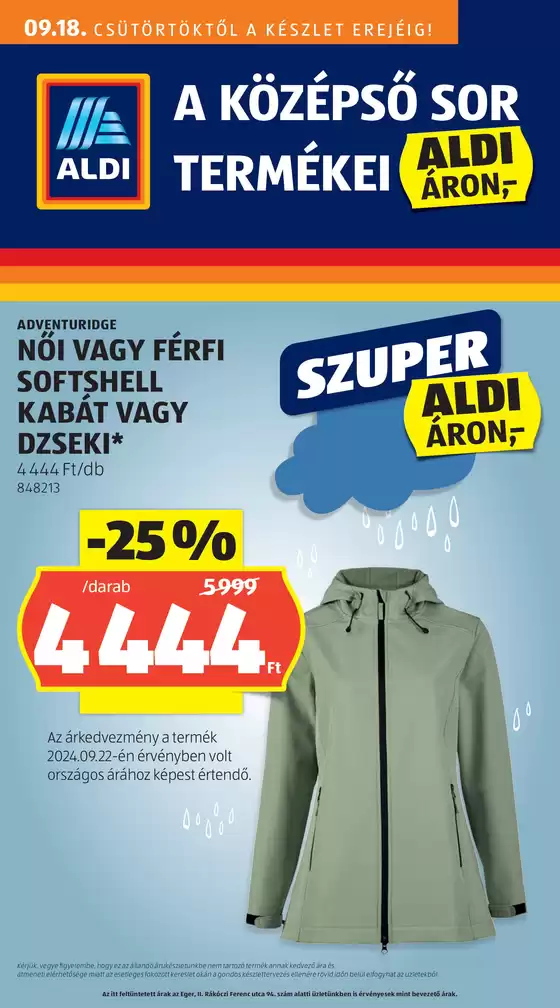 Aldi katalógus, Székesfehérvár | Nagyszerű ajánlat a kedvezményvadászoknak | 2025-09-14T00:00:00.000Z - 2025-09-18T00:00:00.000Z