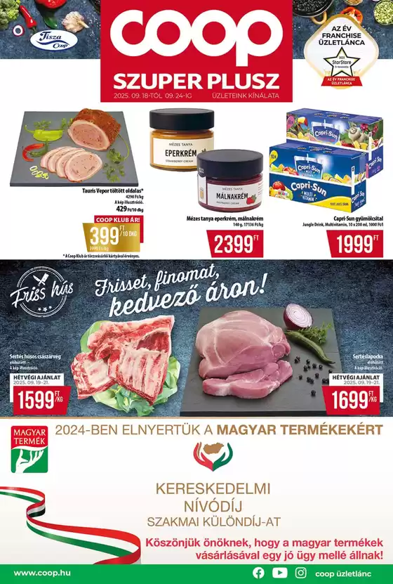 Coop katalógus, Budapest | Fedezze fel a vonzó ajánlatokat | 2025-09-18T00:00:00.000Z - 2025-09-24T00:00:00.000Z