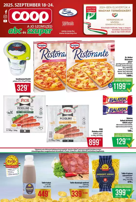 Coop katalógus, Hódmezővásárhely | Coop akciós | 2025-09-18T00:00:00.000Z - 2025-09-24T00:00:00.000Z