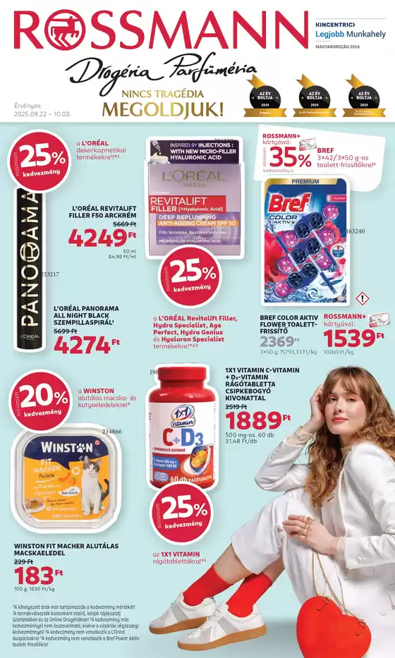 Rossmann katalógus, Budapest | Exkluzív ajánlatok és akciók | 2025-09-18T00:00:00.000Z - 2025-10-03T00:00:00.000Z
