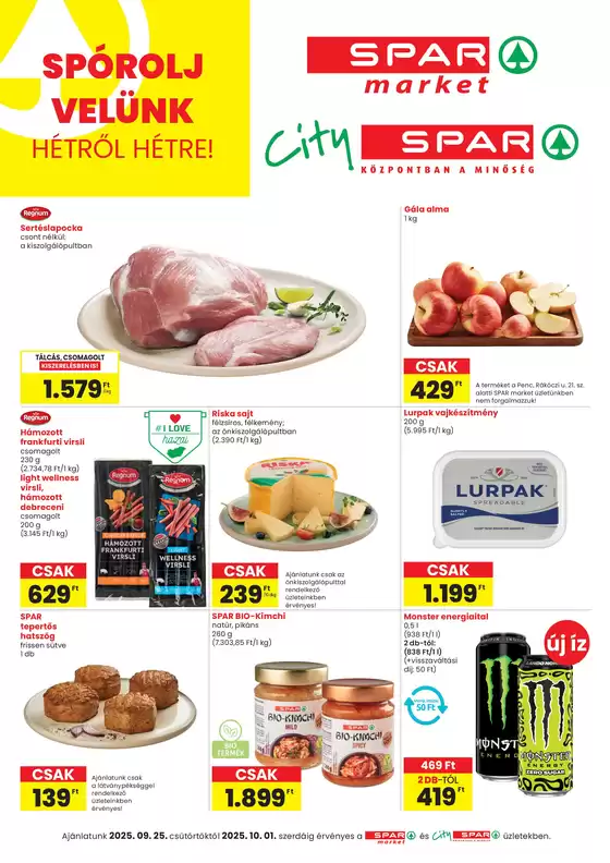 Spar katalógus, Keszthely | Exkluzív ajánlatok és akciók | 2025-09-25T00:00:00.000Z - 2025-10-01T00:00:00.000Z