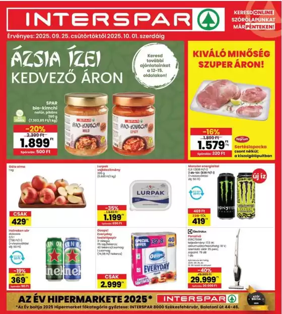 Interspar katalógus, Kistelek | Csúcsajánlatok a takarékosoknak | 2025-09-25T00:00:00.000Z - 2025-10-01T00:00:00.000Z
