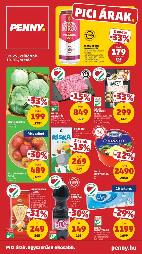 Penny Market katalógus, Üllő | Széles választék az ajánlatokból | 2025-09-20T00:00:00.000Z - 2025-10-04T00:00:00.000Z