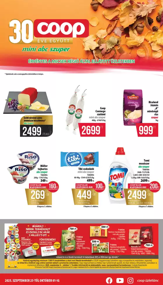 Coop regionális szórólap szeptember 4. hét - Mecsek