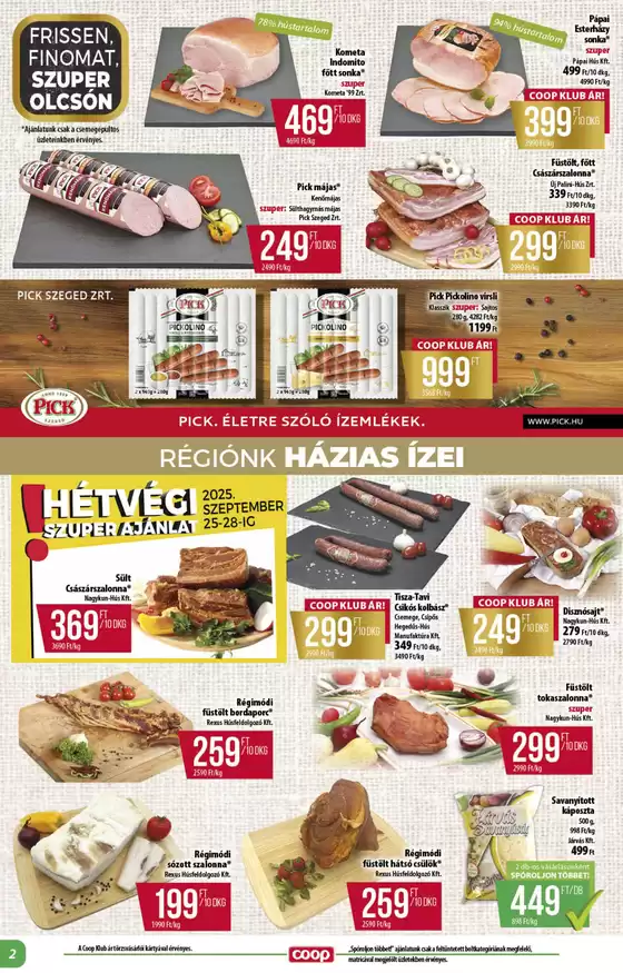 Coop regionális szórólap szeptember 4. hét - Alföld