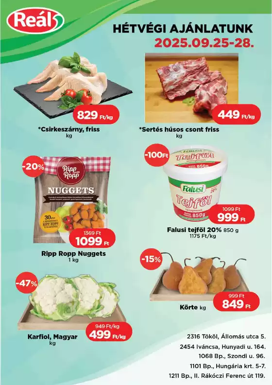 Real katalógus, Zalaegerszeg | Bevásárló hétvége Pest | 2025-09-28T00:00:00.000Z - 2025-10-12T00:00:00.000Z