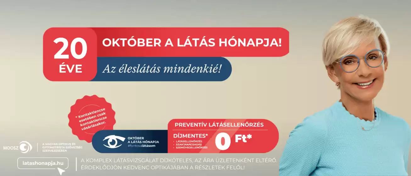 A Látás Hónapja alatt díjmentes látásvizsgálat és szaktanácsadás