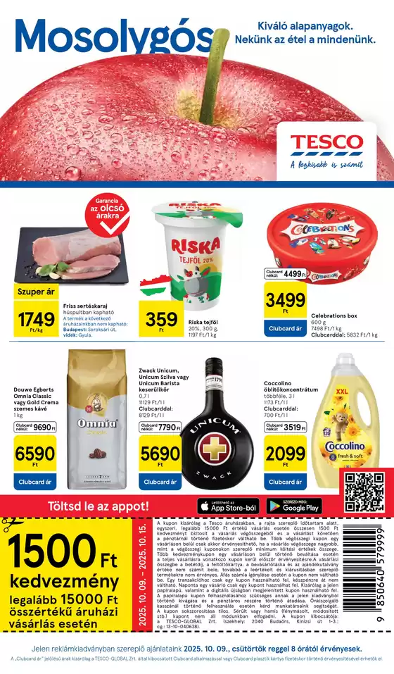 Tesco katalógus, Miskolc | A legjobb akcióink | 2025-10-09T00:00:00.000Z - 2025-10-15T00:00:00.000Z