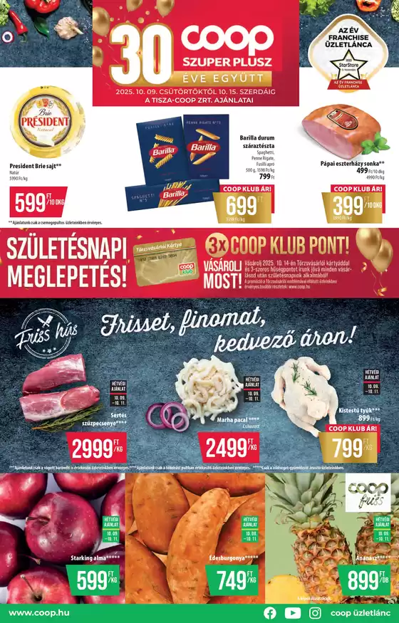 Coop katalógus, Pilisvörösvár | Vonzó különleges ajánlatok mindenki számára | 2025-10-09T00:00:00.000Z - 2025-10-15T00:00:00.000Z