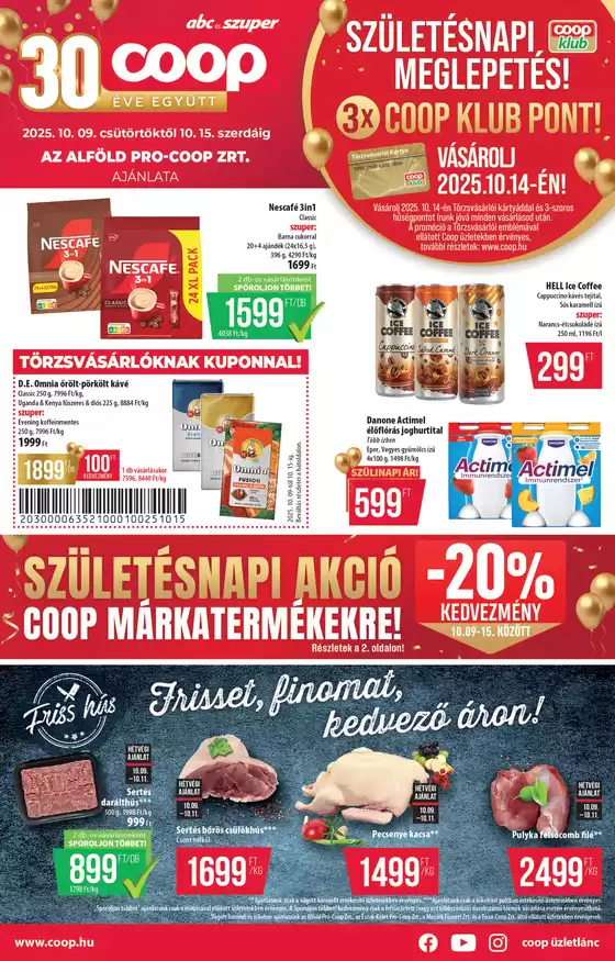 Coop katalógus, Pilisvörösvár | Kedvezmények és akciók | 2025-10-09T00:00:00.000Z - 2025-10-15T00:00:00.000Z