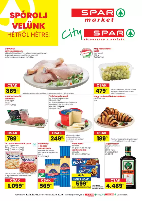 Spar katalógus | Nagyszerű ajánlat minden ügyfélnek | 2025-10-08T00:00:00.000Z - 2025-10-22T00:00:00.000Z