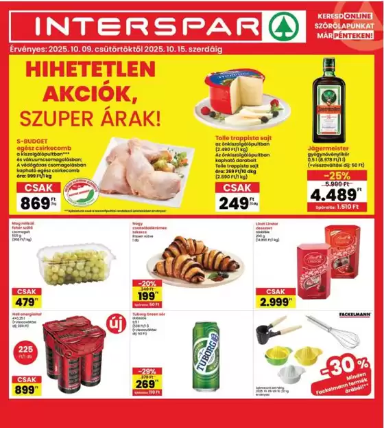 Interspar katalógus, Balatonboglár | INTERSPAR | 2025-10-09T00:00:00.000Z - 2025-10-15T00:00:00.000Z